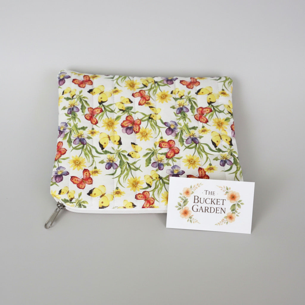 Everyday Pouch - Butterflies and Pansies