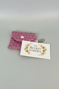 Ear Bud Case - Dark Pink Flowers - Large