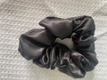Hair Scrunchie - Normal to Thick Hair - Black Satin