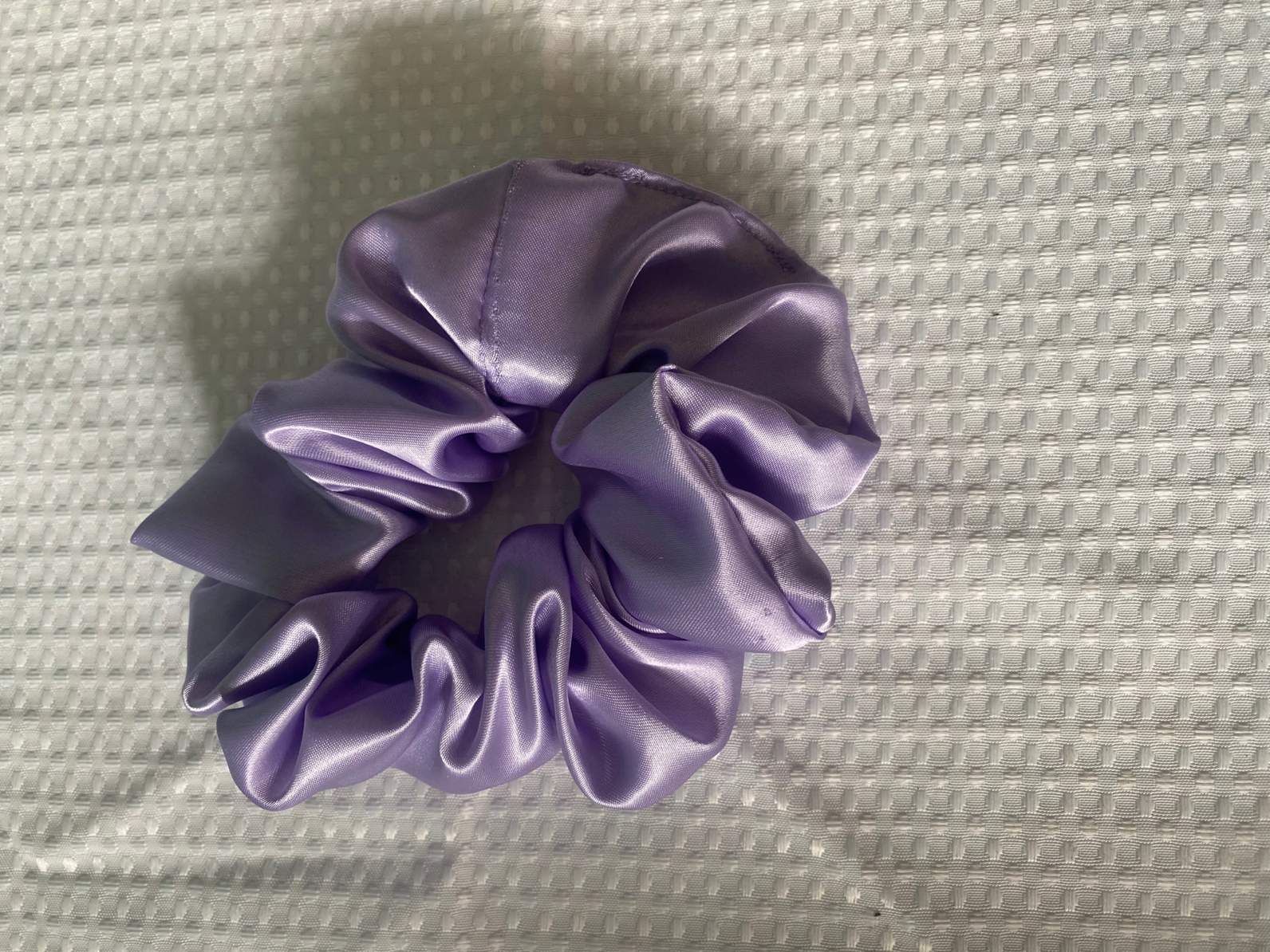 Hair Scrunchie - Normal to Thick Hair  - Purple Satin