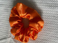 Hair Scrunchie - Normal to Thick Hair  - Orange Satin