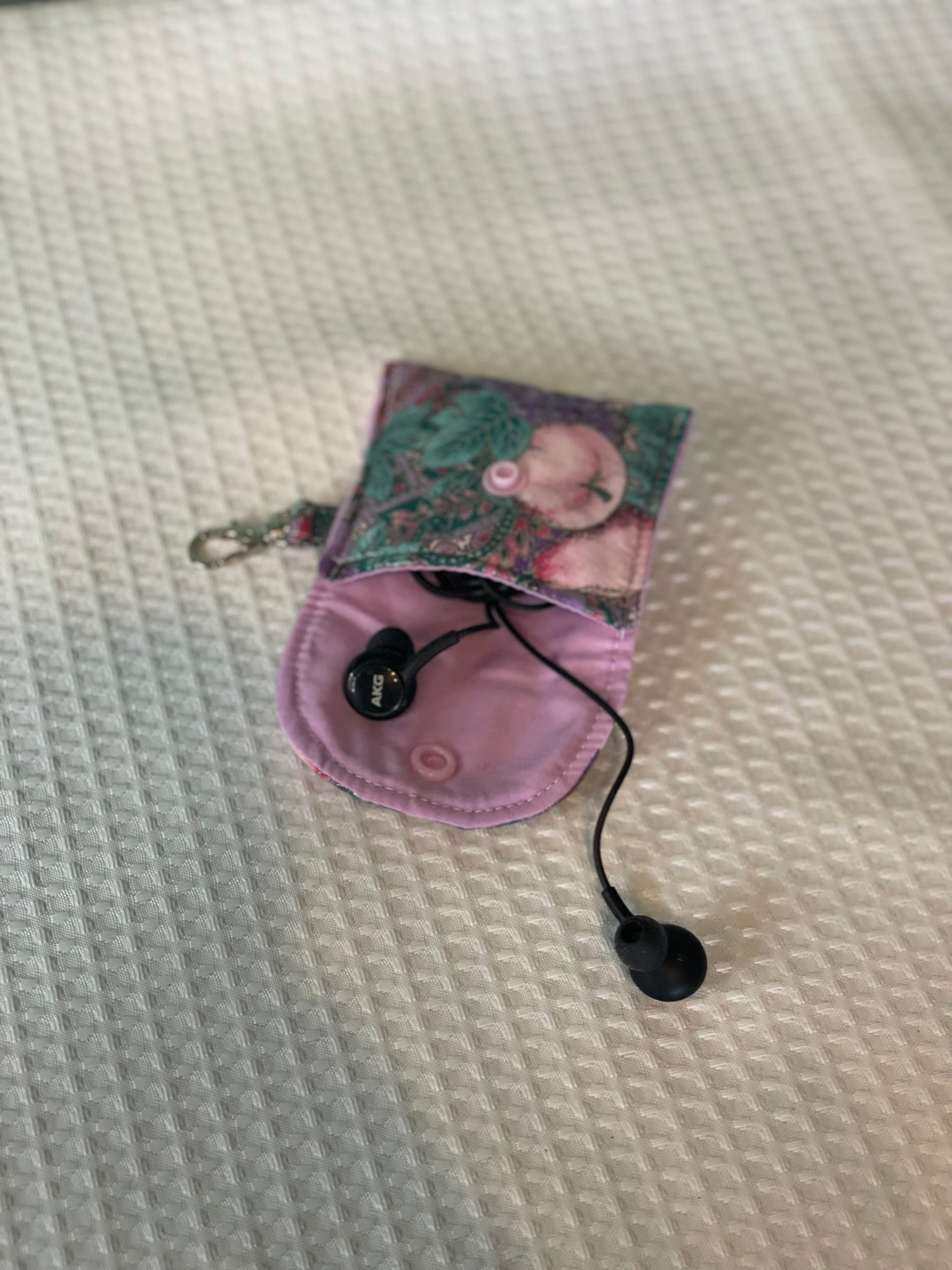 Ear Bud Case - Purple Fruit -Small