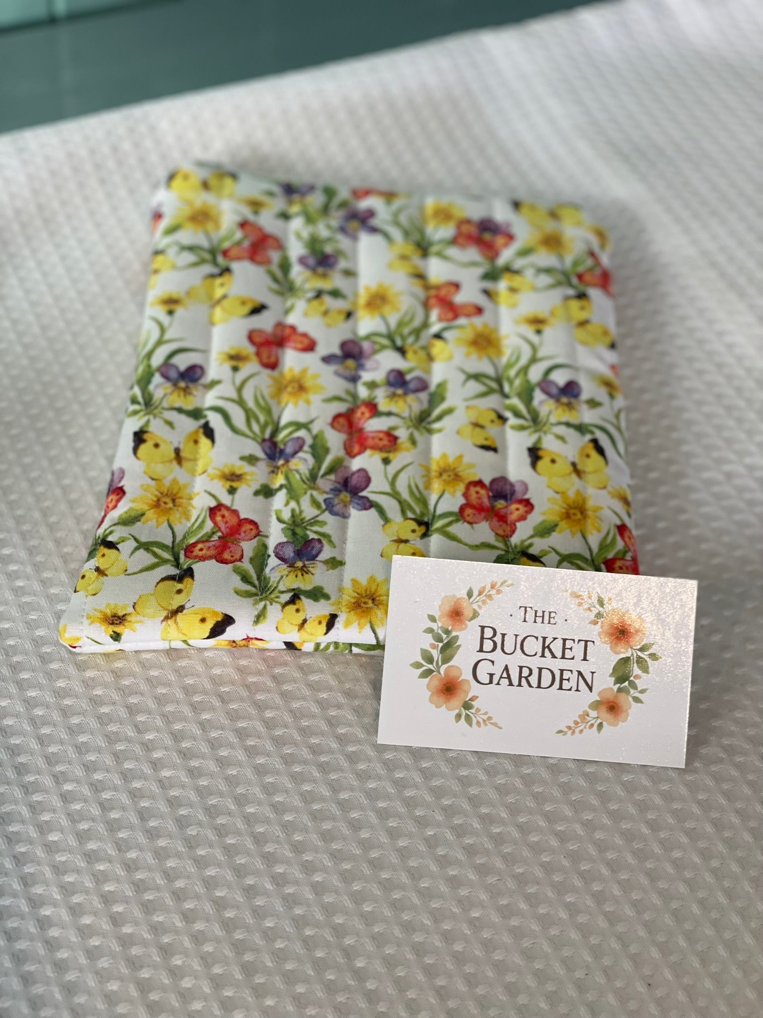 Kindle/Book Zippered Pouch - Butterflies and Pansies - Small
