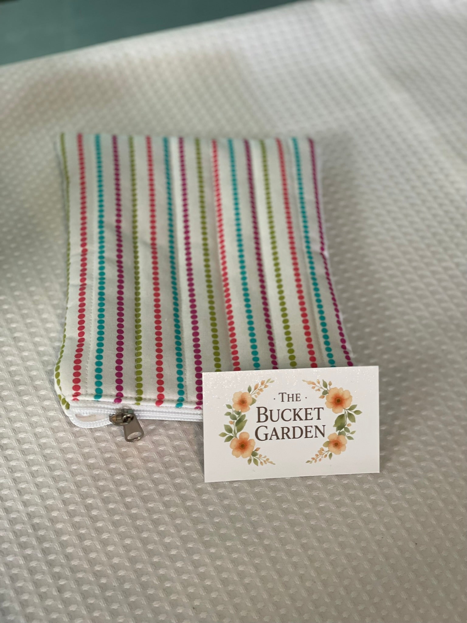 Kindle/Book Zippered Pouch - Rainbow Stripe - Small