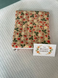 Kindle/Book Zippered Pouch - Strawberries - Small