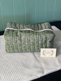 Boxy Pouch - Purple and Green Floral - Large