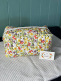 Boxy Pouch - Butterflies and Pansies - Large