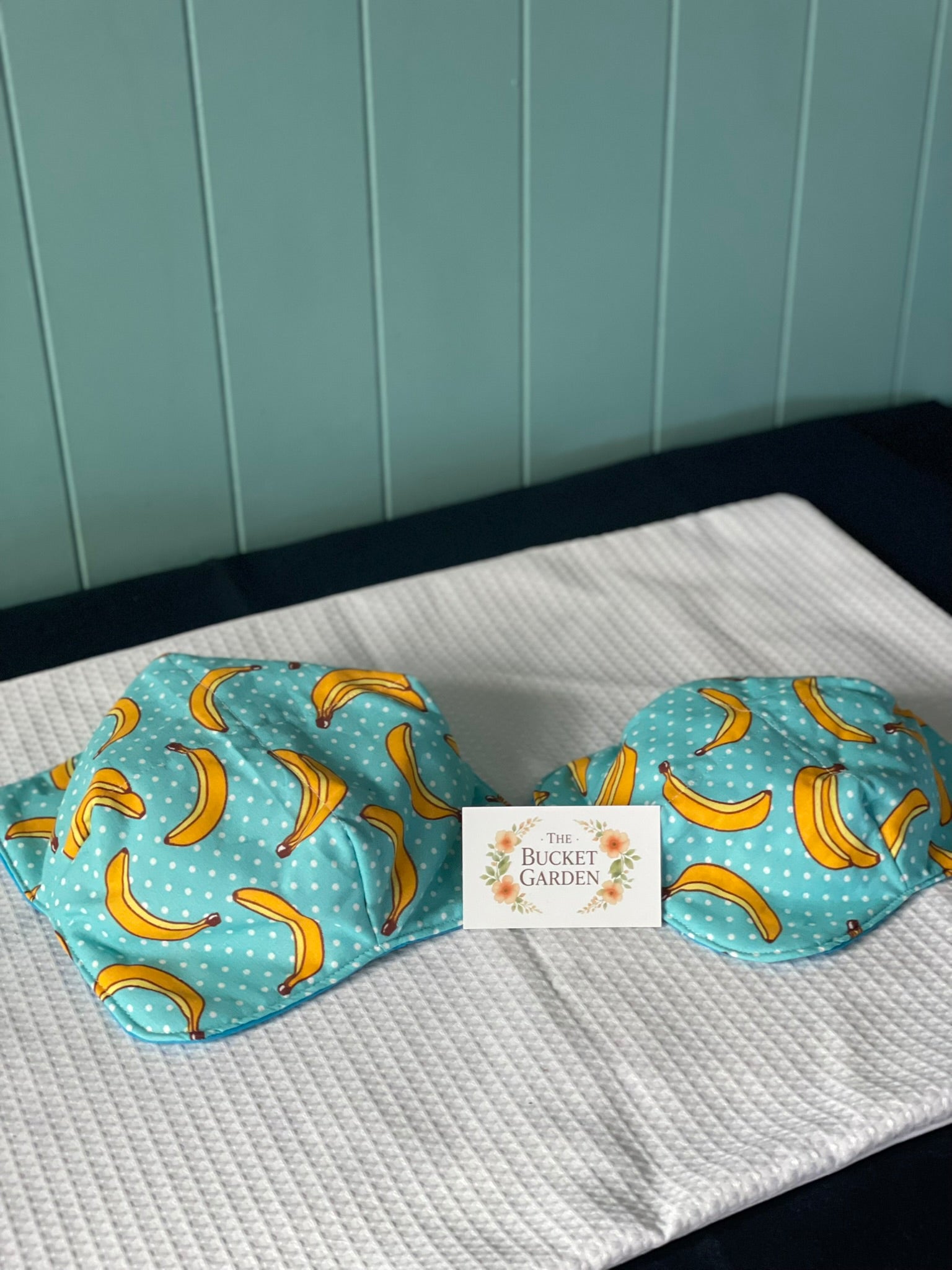 Bowl Cozy - Blue Bananas - Medium