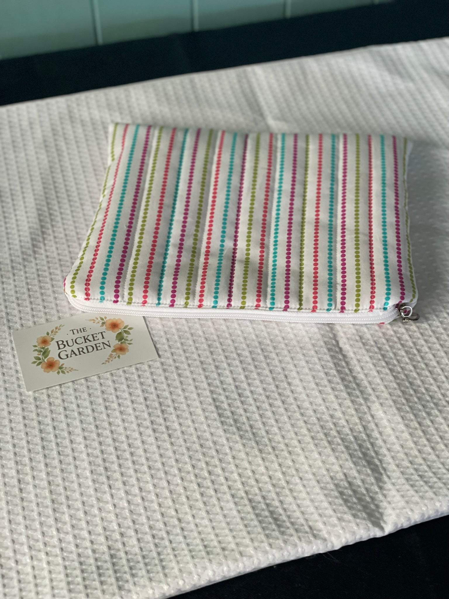 Everyday Zippered Pouch - Rainbow Stripe - Medium