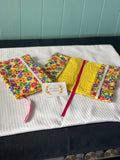 Book Cover - Plunket Book Cover - Yellow with Colourful Flowers