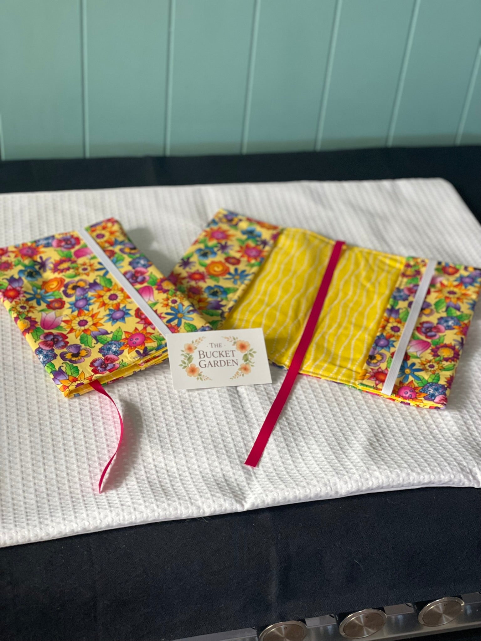 Book Cover - Plunket Book Cover - Yellow with Colourful Flowers