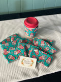 Cup Cozie - Coffee with Pink Gingham