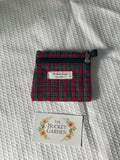 Keychain Coin Purse - Red Tartan Flannel