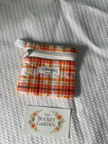 Keychain Coin Purse - Orange Plaid