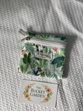 Keychain Coin Purse - Green Floral