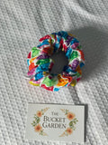 Hair Scrunchie XL - Normal to Thick Hair - Rainbow Squares