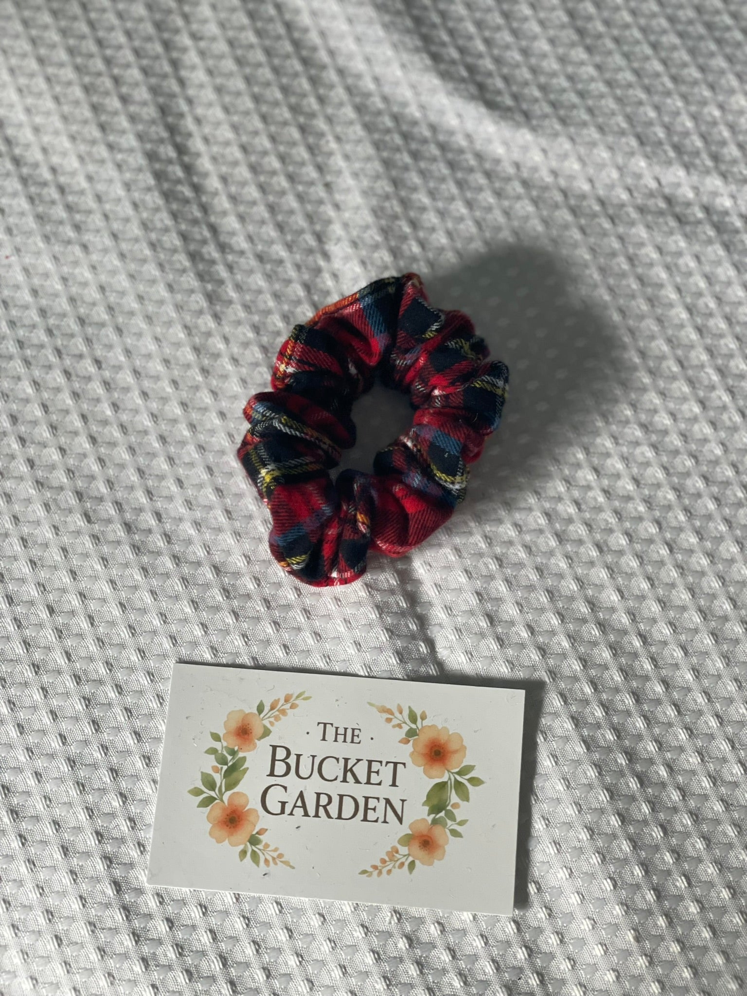 Hair Scrunchie - Regular - Red Tartan Flannel