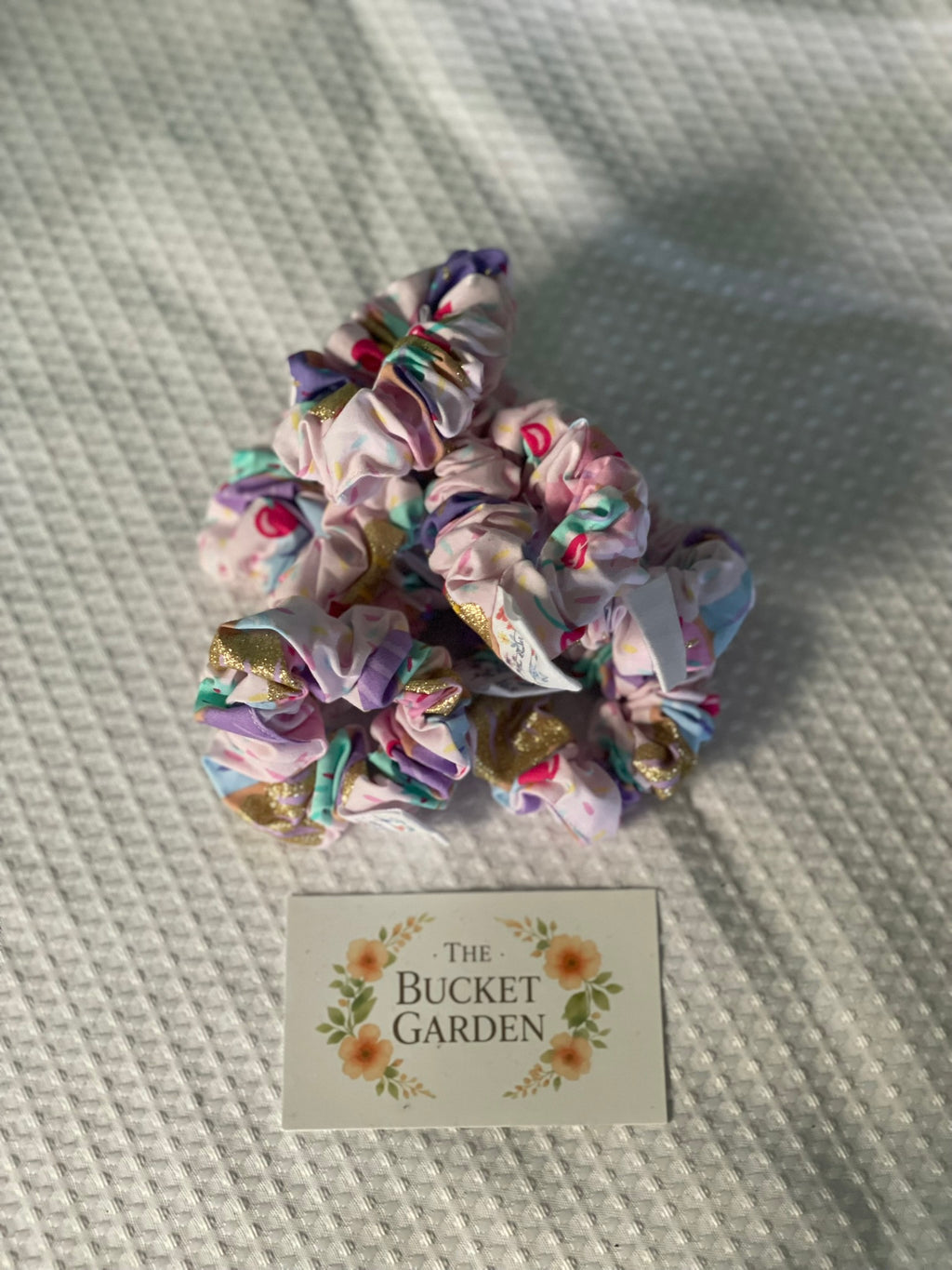 Hair Scrunchie - Small - Pink Cupcakes