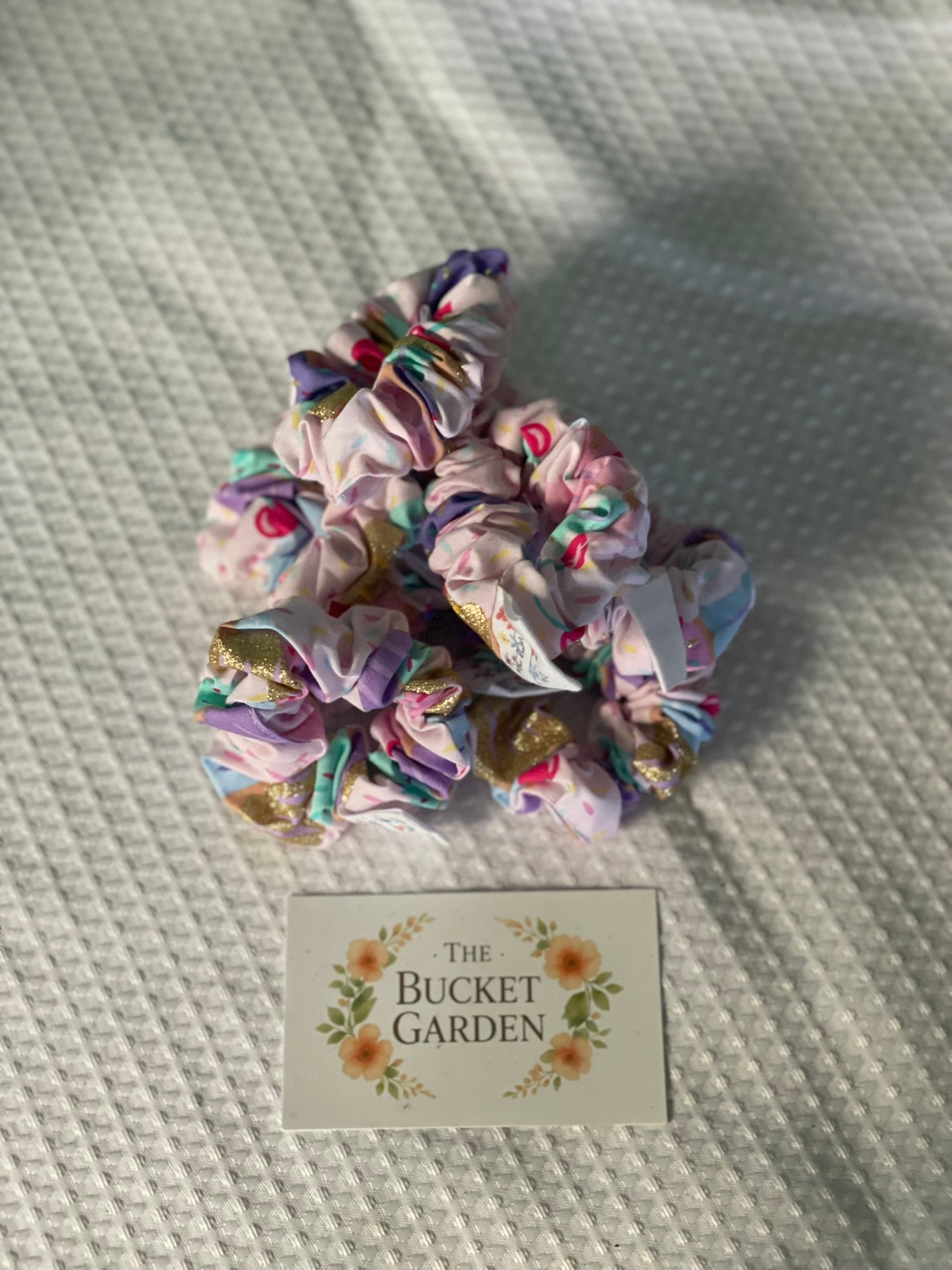 Hair Scrunchie - Small - Pink Cupcakes