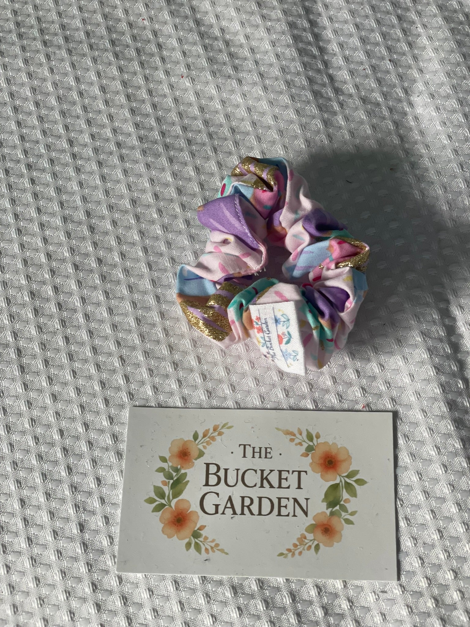 Hair Scrunchie - Small - Pink Cupcakes