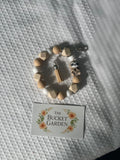 Wristlet - Brown and White Sloth Beaded