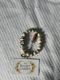 Wristlet - Green and Brown Sloth Beaded