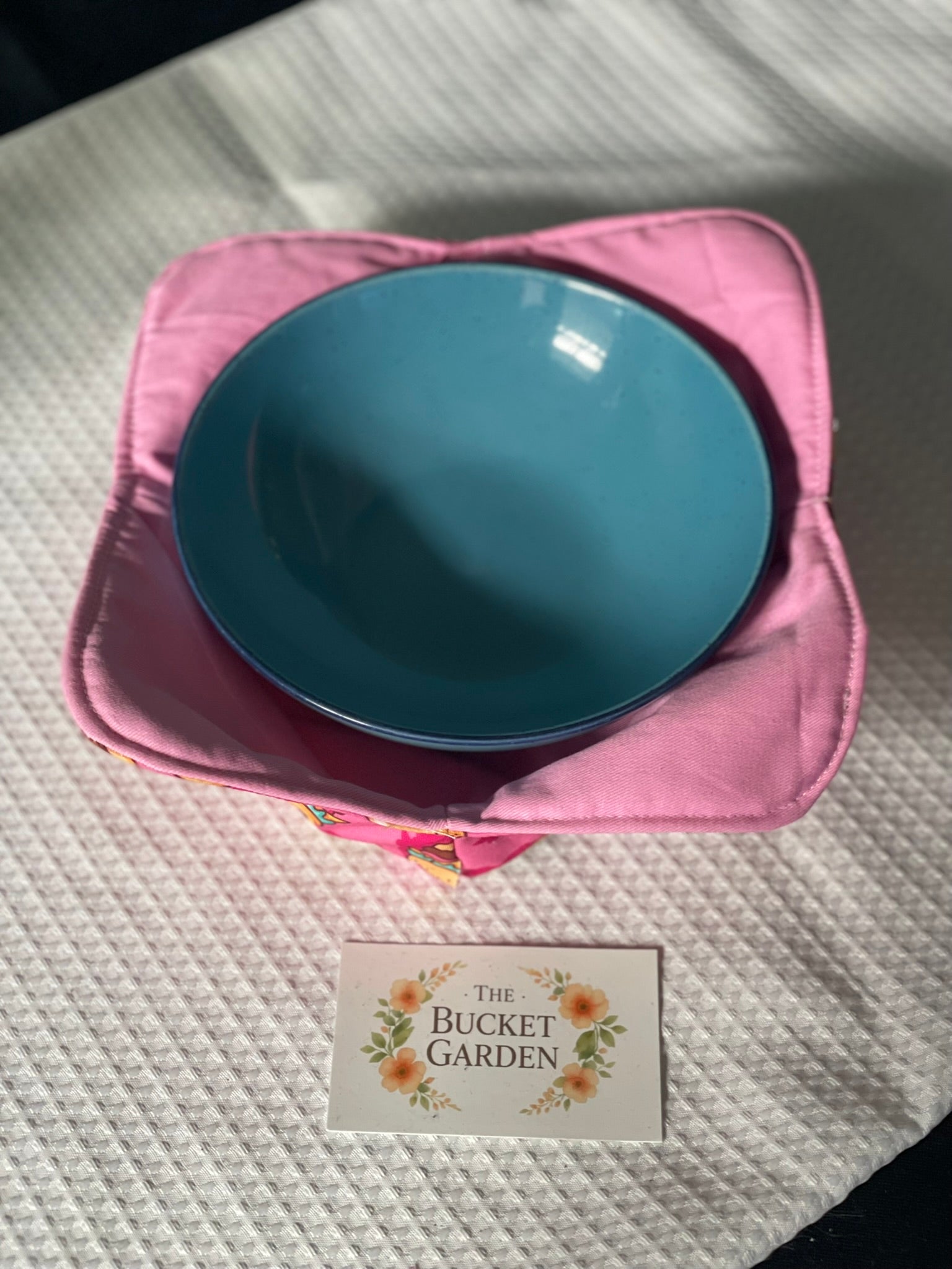 Bowl Cozy - Pink Hamburger - Medium