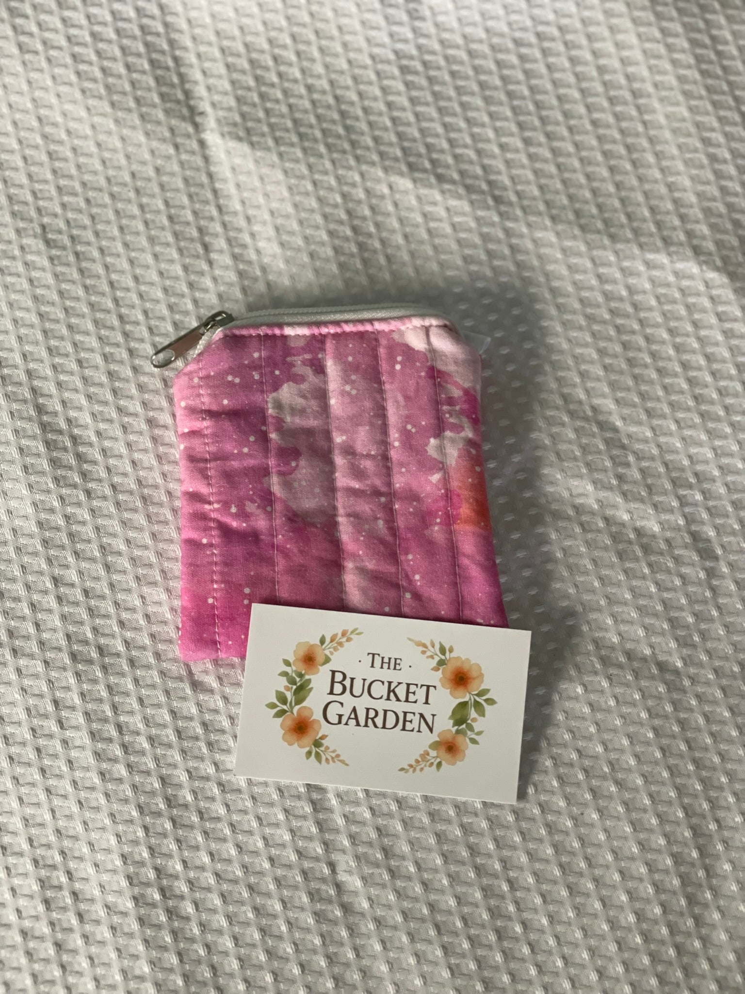 Keychain Coin Purse - Pink Variegated