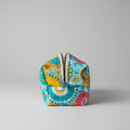 Boxy Pouch - Retro Teal Floral - Medium