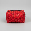 Boxy Pouch - Dark Red Roses - Medium
