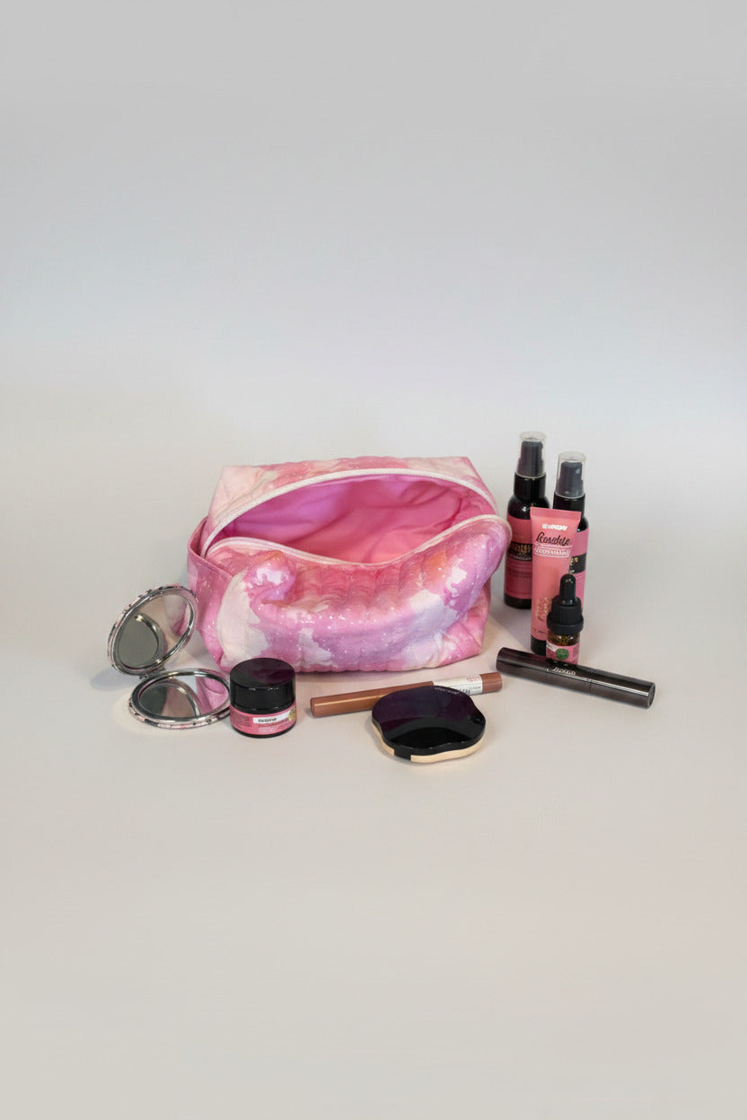 Boxy Pouch - Pink Variegated - Medium