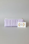 Pencil/Sunglass case - Purple Gingham